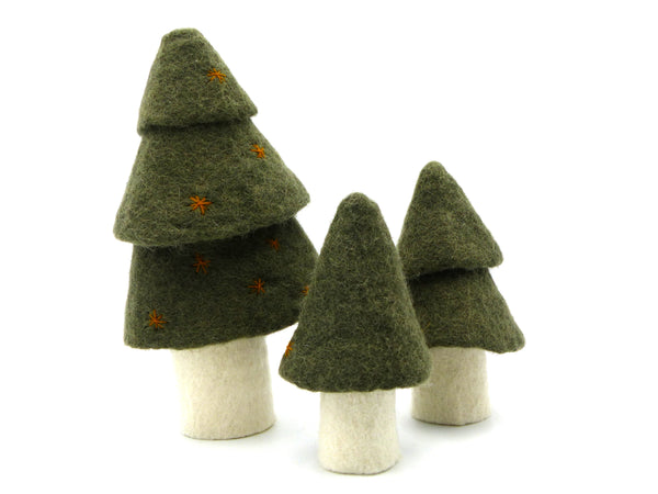Christmas tree in boiled wool