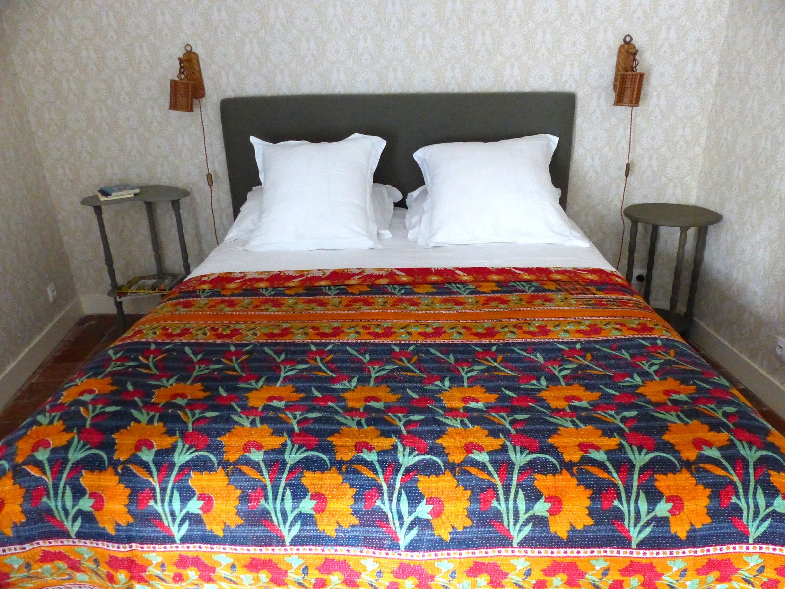 Jeté De Canapé Traditionnel Thaï – Plaid 100% Coton, 178×67 Cm, état Comme Neuf